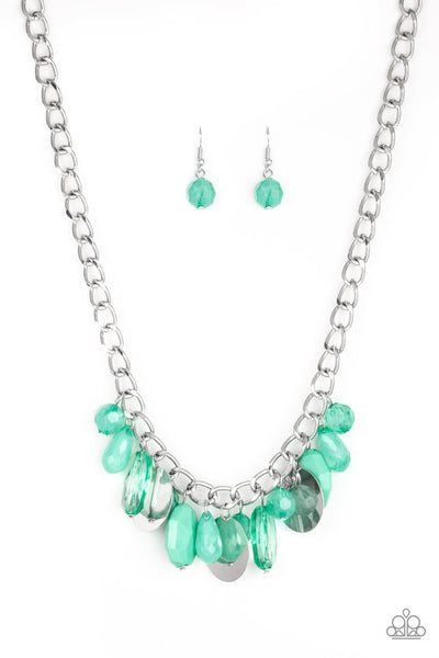 Treasure Shore Green necklace paparazzi