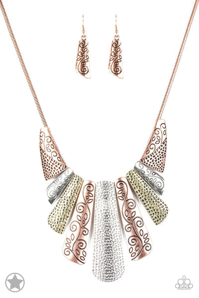 Untamed Copper Blockbuster Necklace paparazzi