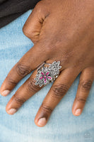 formal floral pink ring (Paparazzi)